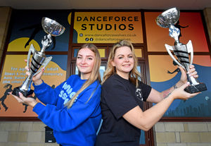 Owner Naomi Wootton and daughter Mia at the new Danceforce Studios, Wolverhampton