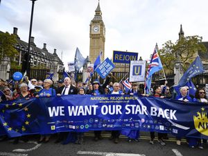Supporting image for story: Thousands of protesters rally in London to call for the UK to rejoin the EU