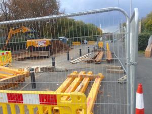 Work is being undertaken at Hill Top, Black Lake to repair a collapsed sewer