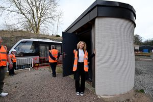 The 3D printed toilet pod at The Very Light Railway, Dudley.