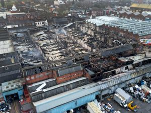 Supporting image for story: Wolverhampton road to remain closed 'until further notice' following huge factory fire