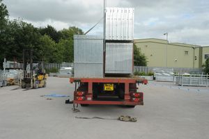 The lorry carrying still gates that was being unloaded by Andrew Bayley-Machin when he was killed. Photo: Health & Safety Executive
