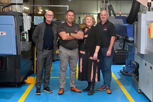 Union Fasteners' senior team (from left): Sales director David Barber, managing director Adrian Garrett, commercial director Tara Nicholls and technical director Paul Hill