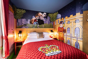 One of the Gangsta Granny-themed rooms at Alton Towers Hotel