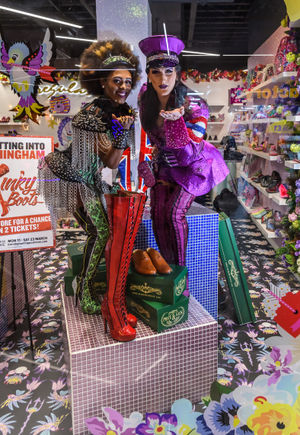 Kinky Boots cast at Birmingham Bullring and Grand Central. Picture by: Simon Hadley