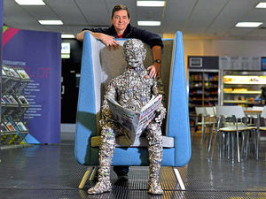 Supporting image for story: Life-sized sculpture made from Express & Star copies