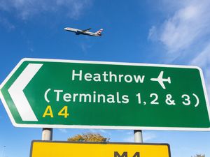 Supporting image for story: Vehicle destroyed by fire in car park at Heathrow Airport