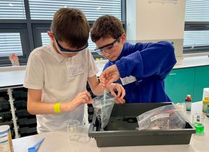 Finn Masters and Arlo Lucas from Crudgington School.