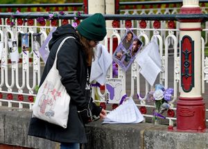 One year on from the death of popstar Liam Payne, tributes are left at West Park bandstand, Wolverhampton. Photo: Tim Thursfield