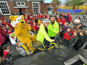 Supporting image for story: One Show star Matt stops at Black Country school with Pudsey