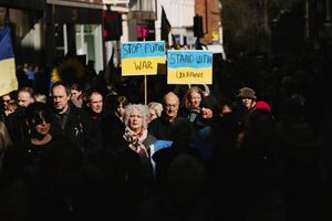 The march in Shrewsbury 