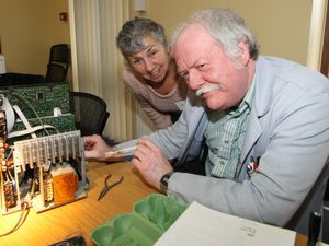 Supporting image for story: Handy volunteers patch up dozens of gadgets at Ludlow repair cafe