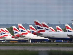 British Airways planes at Gatwick airport