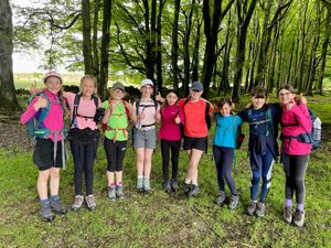Pupils and staff from Brockton Primary School have been taking on a major walking challenge for charity
