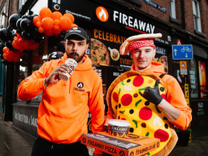 Supporting image for story: Shrewsbury pizza business which survived fire celebrates second anniversary