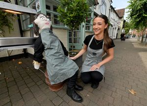 Alice Thornton from The Bay Tree Restaurant was spotted with their new staff member, we're not sure if they will get much done though