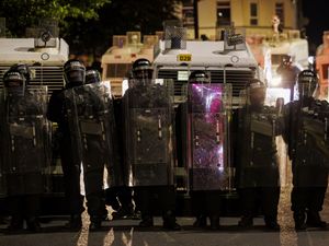 Supporting image for story: More police officers hurt during fifth night of violence in Northern Ireland