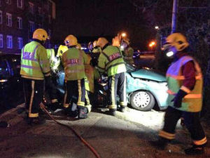 Supporting image for story: Three hurt in two-car Bilston smash