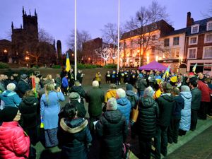 Supporting image for story: Wolverhampton gathers for moving Ukraine vigil 