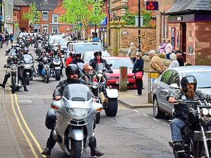 Supporting image for story: Hundreds of bikers at Market Drayton tribute to James