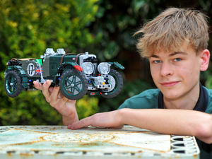 Supporting image for story: Black Country student makes classic car out of Lego