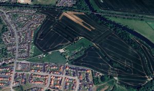 The planning process is under way for an additional 460 homes on land to the east of Shrewsbury. Photo: Google