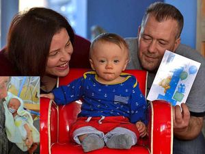 Supporting image for story: First birthday for 'little fighter' Harrison