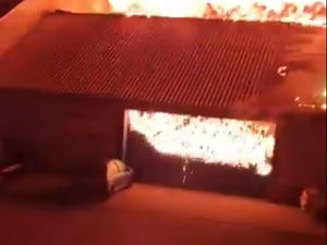 Supporting image for story: More than 100 firefighters battle large fire in West Midlands