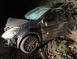 Supporting image for story: Woman's house 'shook' when car careered into her rural home - again
