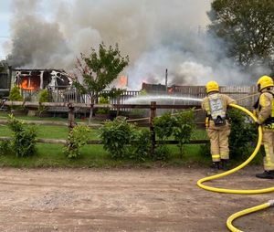 Firefighters at the scene. Photo: @SFRS_MDrayton
