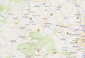 Six flood alerts are in place around the region as the river levels rise following Storm Goretti last week. Photo: EA