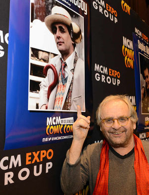 Sylvester McCoy and himself as the Seventh Doctor