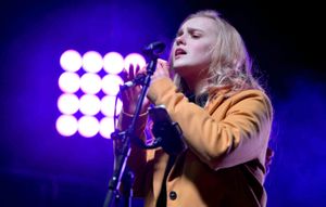 Matilda Pratt sings at the event.