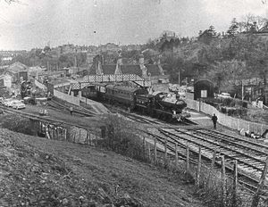 Bridgnorth station was in something of a state of limbo when this picture was taken in April 1968