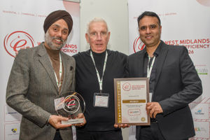 The team from Smart Energie, at the West Midlands Energy Efficiency Awards, with their award