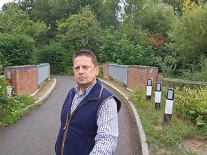 Councillor Stephen Burrell on one of the narrow lanes in his Edgmond ward. Picture: Councillor Burrell/Facebook