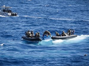 Supporting image for story: Royal Navy warship seizes more than £40m of cocaine in Caribbean Sea