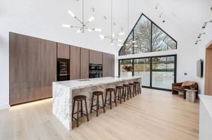 The spacious kitchen and 4.2 metre island 