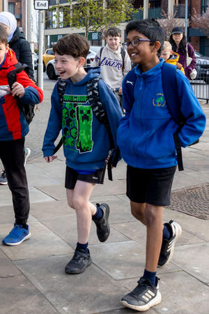 More than 400 children, parents, and community members took part in the walk.