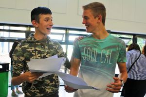 All smiles for Ryan Smith and Robert Findlay on GCSE results day