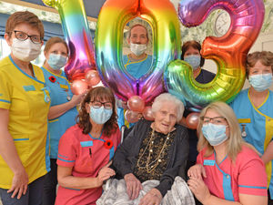 Supporting image for story: WW2 dancer May celebrates 103rd birthday in style