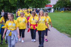 Hundreds of walkers took part in the hospice walk at the Quarry in Shrewsbury. Pictures: Ross Andrew Photography