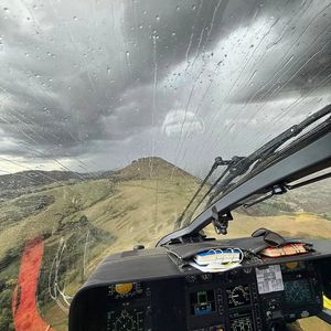 West Mercia Search and Rescue and paramedics were airlifted to the summit to help the casualty. Picture: West Mercia Search and Rescue