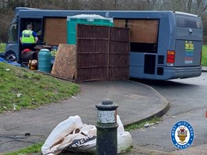 Supporting image for story: Bed Bus-ted: Gun, drugs and ammunition found in a stationery bus in Wolverhampton where suspected prostitution took place