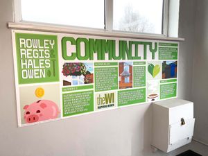 The artwork at Rowley Regis Railway Station