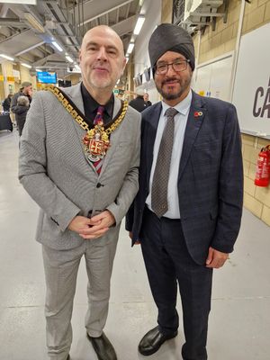 The Mayor of Wolverhampton Craig Collingswood and Wolverhampton West MP Warinder Juss both spoke at the event