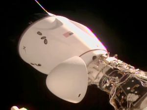 Supporting image for story: SpaceX delivers new crew to orbiting station in just 15 hours