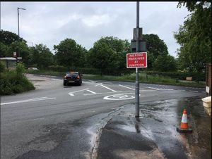The burst pipe caused houses around the Park Hall area to have low pressure or no water. Photo: South Staffs Water