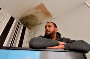 Wayne Riley has major damp issues in his flat in Dudley