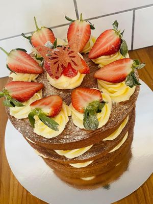 A layered cake made by Hollie Stansfield
